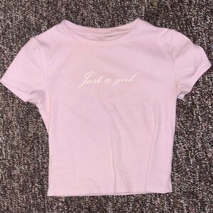 Aeropostale Light Pink 'Just a Girl' Tee